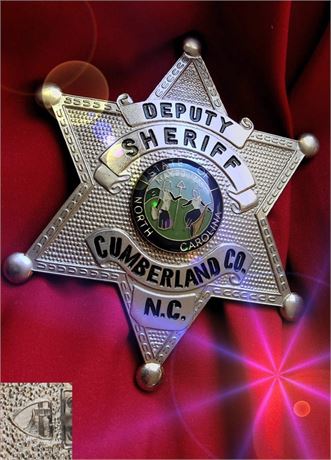 Police badge / Deputy Sheriff, Cumberland County, North Carolina /  hallmark