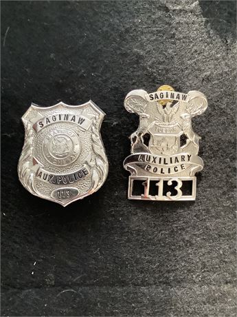 Saginaw, Michigan Auxiliary Police badge set
