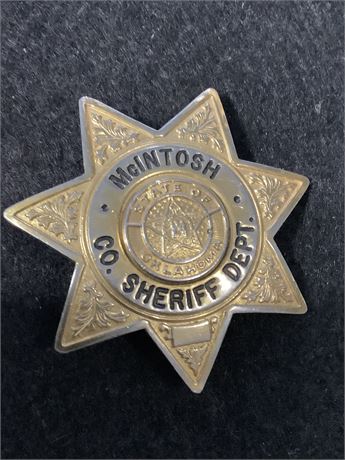 State of Oklahoma, McIntosh County Sheriff Deputy Badge