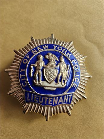 New York City Police Department Lieutenant Shield