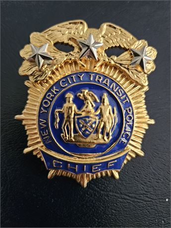 New York City Transit Police Chief Shield
