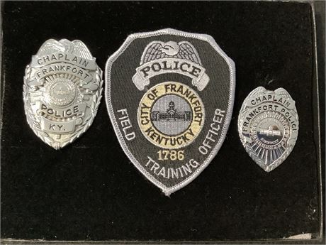 Frankfort, Kentucky Police Chaplain badge set