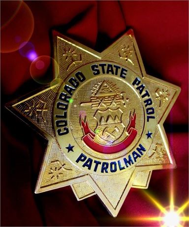 Police badge, Patrolman, Colorado State Patrol