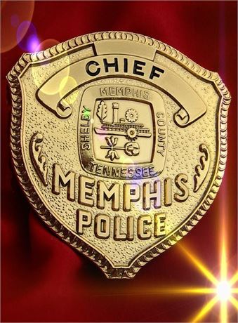 Police badge / Chief, Memphis Police, Tennessee / hallmark / OFFER !