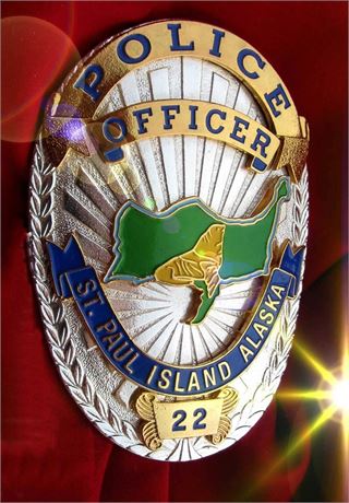 Police badge / Police Officer, St. Paul Island, Alaska / SALE !!