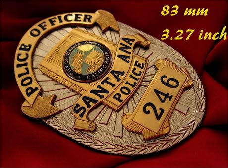 Police badge / * Office Officer * , Santa Ana Police, California, hallmark