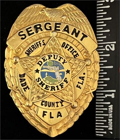 Metro Dade County Florida Sheriff’s Sergeant badge