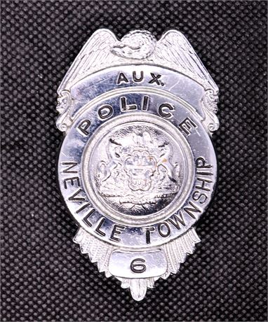 Auxiliary Police Neville Township Pennsylvania Brest badge and Hat Badge combo