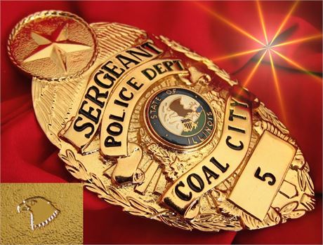 Police badge / Sergeant, Coal City, Police Department, Illinoise, hallmark