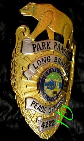 Police badge / Park Ranger, Long Beach, California / SALE / hallmark