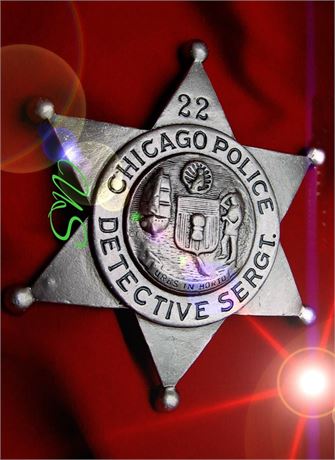 Police badge / Detective Sergeant, Chicago Police, Illinoise, hallmark, OFFER !
