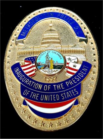 1997 Metropolitan DC Police Inauguration badge