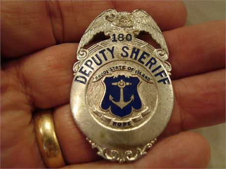 ORIGINAL Rhode Island Deputy Sheriff Badge #180