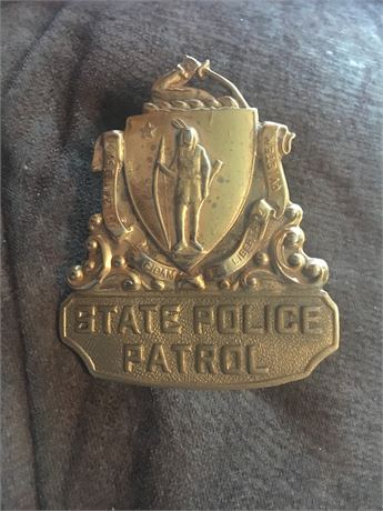 Massachusetts State Police Patrol Hat badge