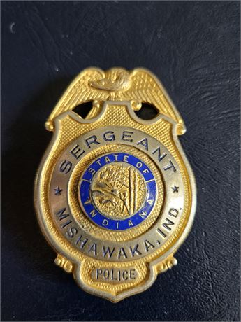 Mishawaka Indiana Police Department Sergeant Shield