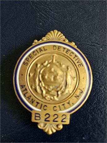 Atlantic City New Jersey Special Detective Shield