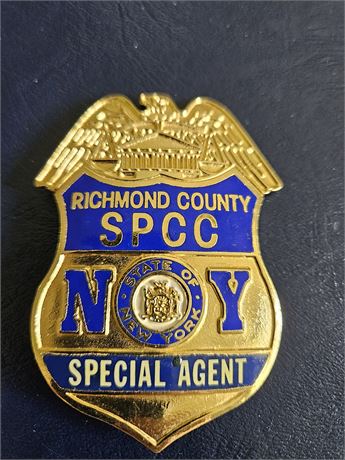 Richmond County New York SPCC Special Agent Shield
