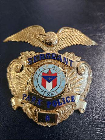 Austin Texas Park Police Sergeant Hat Shield