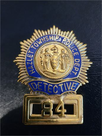 Hazlet Township Police Department Detective Shield
