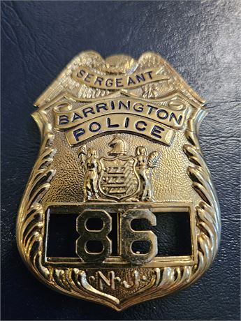 Barrington New Jersey Police Department Sergeant Shield