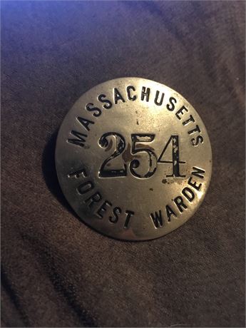 Vintage Massachusetts Forest Warden badge