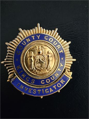 Kings County New York Courts Investigator Shield