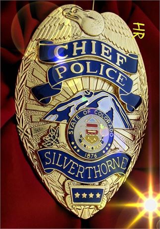 Police badge / Chief, Silverthorne Police, COLORADO,  hallmark