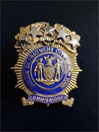 Police Department City of New York Commissioner Shield