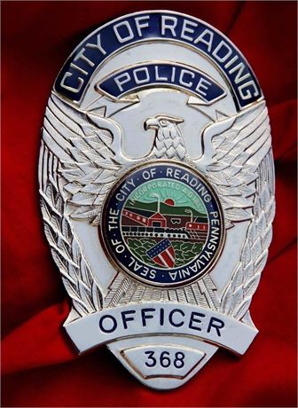 Police badge / Officer, City of Reading Police, Pennsylvania, hallmark