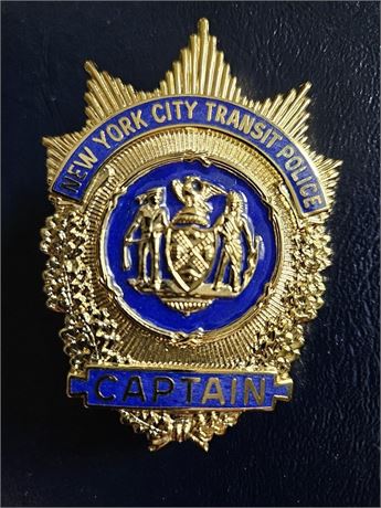 New York City Transit Police Department Captain Shield