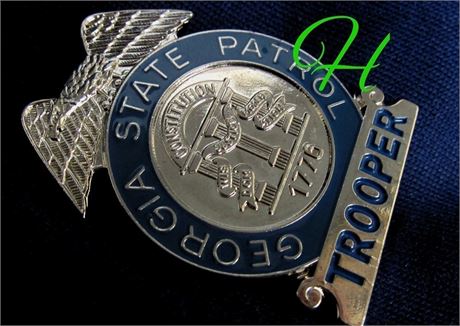 Police badge, Trooper, Georgia State Patrol / SALE !!