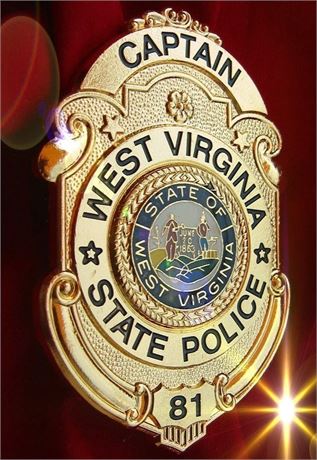 Police badge / Captain, West Virginia State Patrol / SALE !!