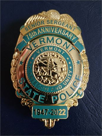 Vermont State Police Senior Sergeant Shield