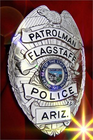 Police badge / * Patrolman * , Flagstaff Police, Arizona, hallmark