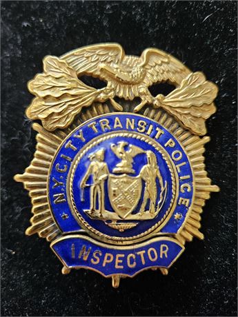 Obsolete New York City Transit Police Inspector Shield