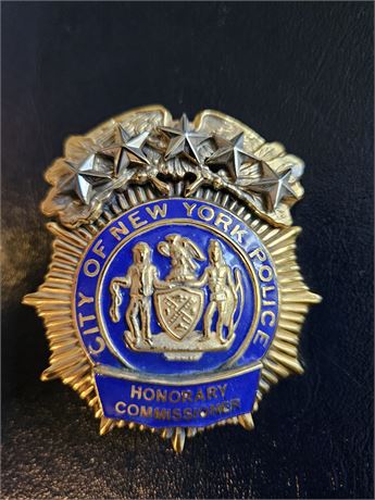New York City Police Department Honorary Commissioner Shield