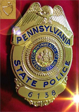 Police badge / PENNSYLVANIA State Police, No. 6138 / hallmark