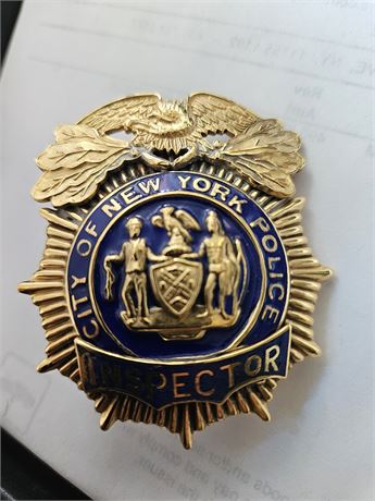 City of New York Police Department Inspector Shield
