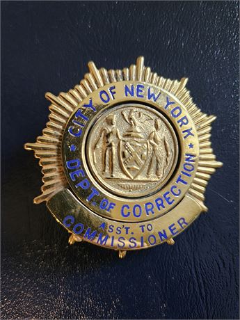 City of New York Department of Corrections Assistant to the Commissioner Shield