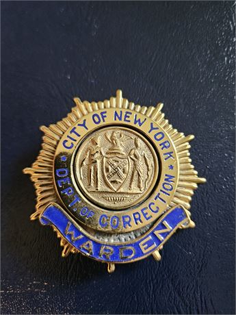 City of New York Department of Corrections  Warden Shield