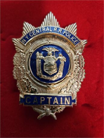 New York Central Railroad Police Captain Shield